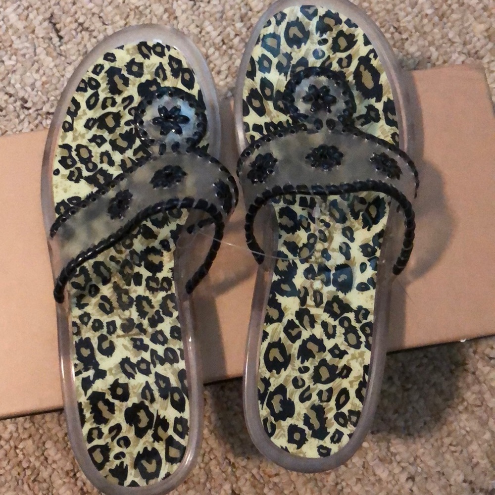 Cheetah flip-flops